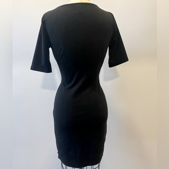 Black bodycon dress with Zipper detail - Picture 4 of 4
